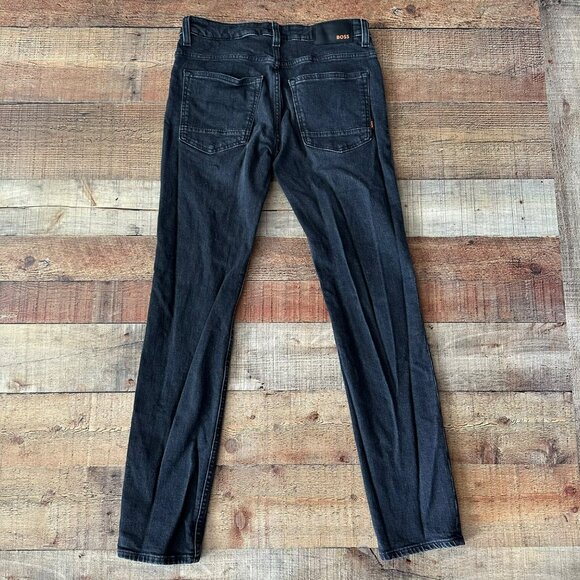 Hugo Boss Delaware Slim Fit Mens Black Denim Jeans 30x32 - Picture 9 of 9